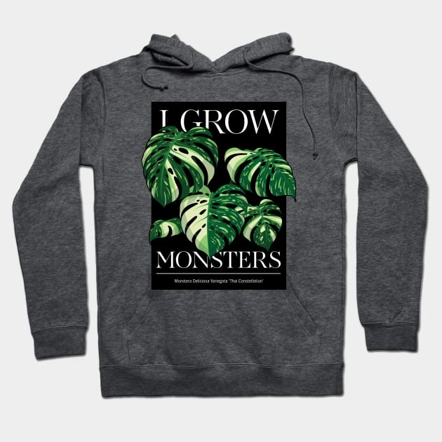 Monstera Thai Constellation Plant Lover Collection Hoodie by LEO+SKYLAR